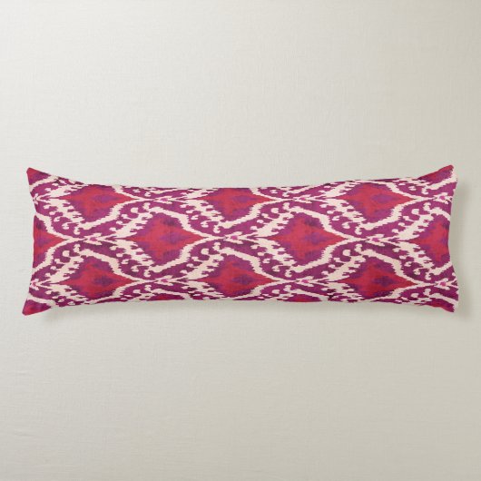 Coussins Longs Chic motifs tribaux kat rouge et violet (Devant)