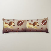Coussins Longs Chien amour football (Dos)