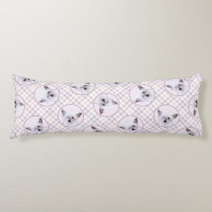 Coussins Longs Chien d'Art de Peinture Blanc Powderpuff Crête-de-