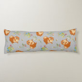 Coussins Longs Chien et fleurs de Poméranie (Dos)