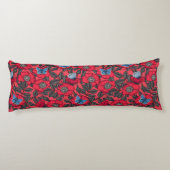 Coussins Longs Chien rose et papillons en rouge et bleu (Dos)