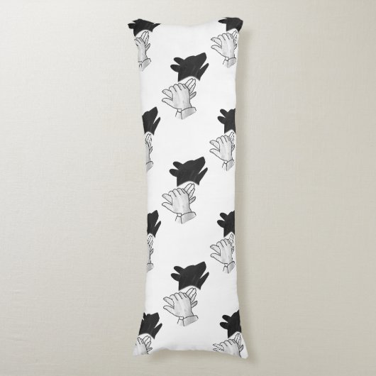 Coussins Longs Chien Silhouette main (Devant (Vertical))