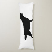 Coussins Longs Chiens d'amour de silhouette de labrador retriever (Devant (Vertical))