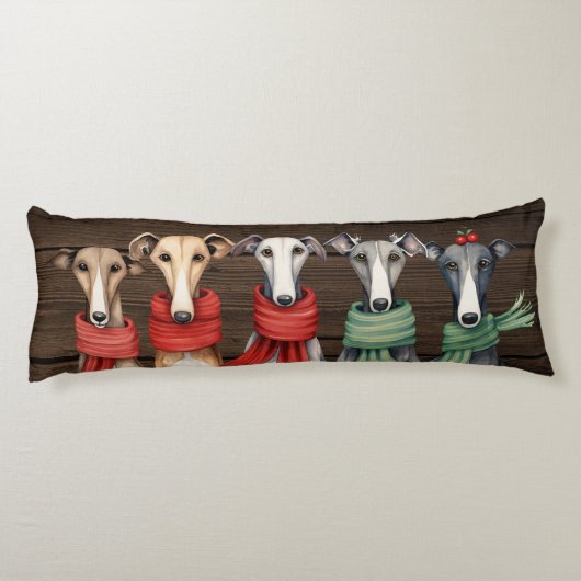 Coussins Longs Chiens de laine et de lévriers en Écharpes (Dos)