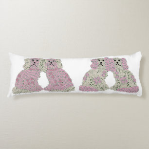 Coussins Longs Chiens de Staffordshire rose Ginger Jars Lumbar
