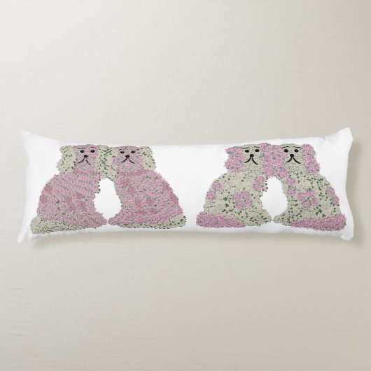 Coussins Longs Chiens de Staffordshire rose Ginger Jars Lumbar (Devant)