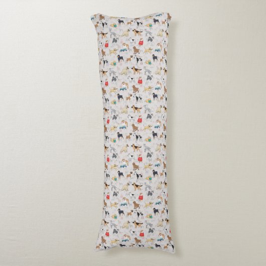 Coussins Longs Chiens mignons Design Motif Blanc (Devant (Vertical))