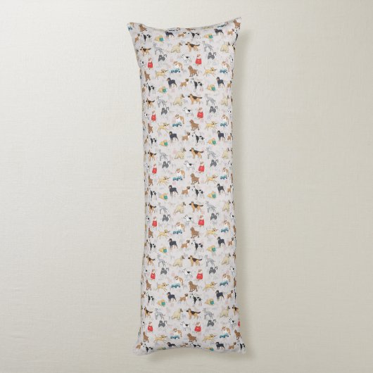 Coussins Longs Chiens mignons Design Motif Blanc (Dos (Vertical))