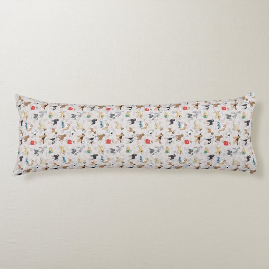 Coussins Longs Chiens mignons Design Motif Blanc (Devant)