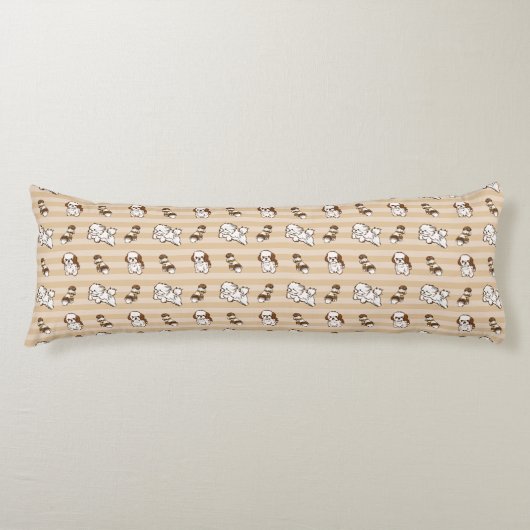 Coussins Longs chih tzu chien motif (Devant)