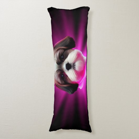 Coussins Longs Chih Tzu pourpre (Devant (Vertical))