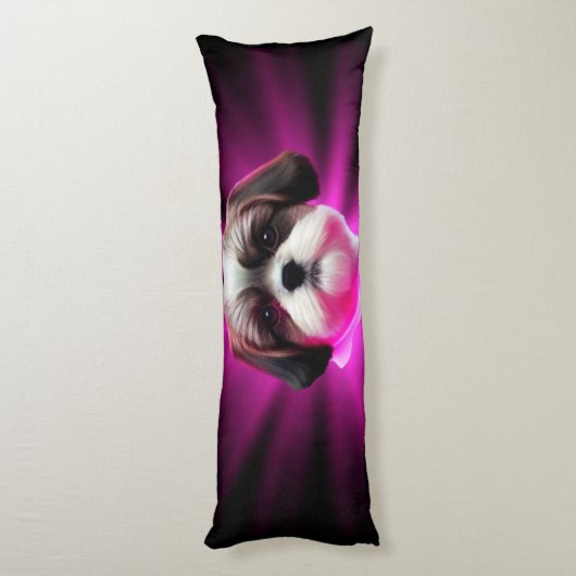 Coussins Longs Chih Tzu pourpre (Dos (Vertical))