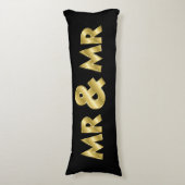 Coussins Longs Chimmering Gold Mr & Mr Black (Devant (Vertical))