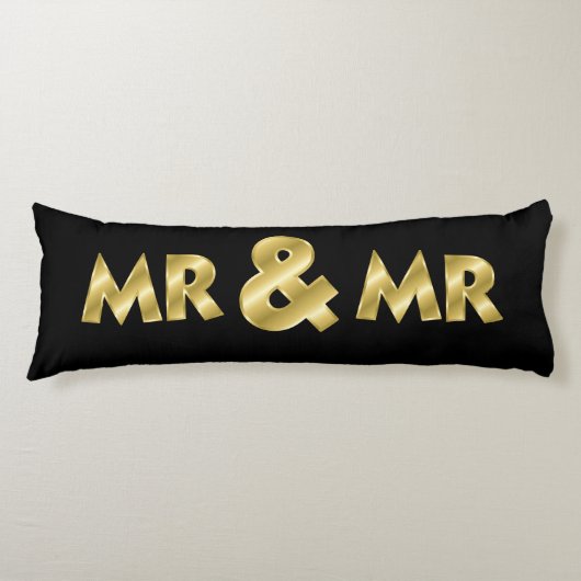 Coussins Longs Chimmering Gold Mr & Mr Black (Devant)