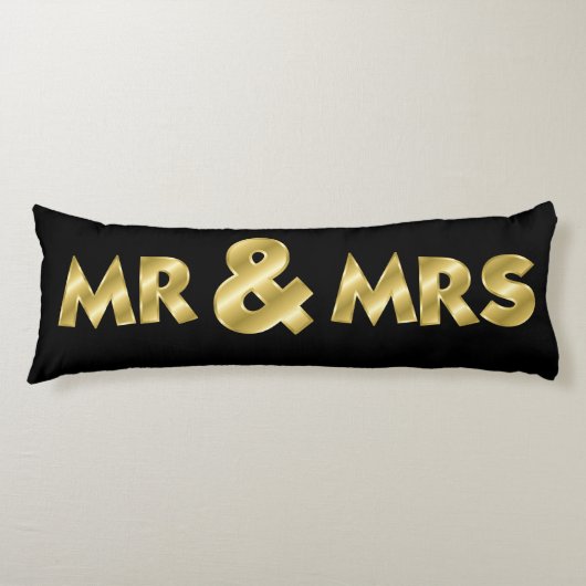 Coussins Longs Chimmering Gold Mr & Mrs Black (Devant)