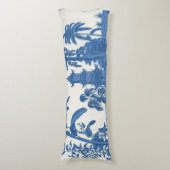 Coussins Longs Chinoiserie orientale bleue et blanche (Devant (Vertical))