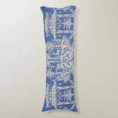 Coussins Longs Chinoiserie orientale bleue et blanche (Devant (Vertical))