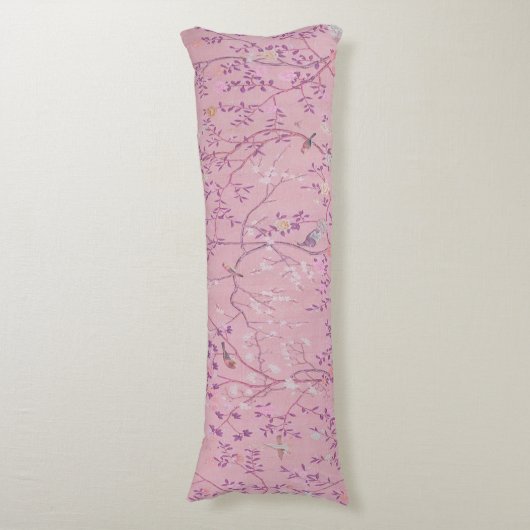 Coussins Longs Chinoiserie rose (Devant (Vertical))
