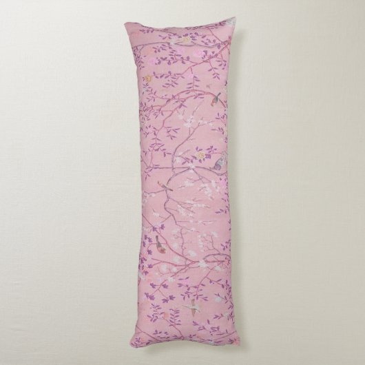 Coussins Longs Chinoiserie rose (Dos (Vertical))