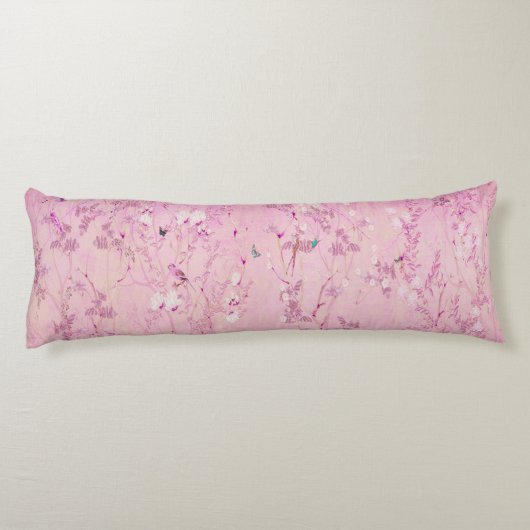 Coussins Longs Chinoiserie rose (Dos)