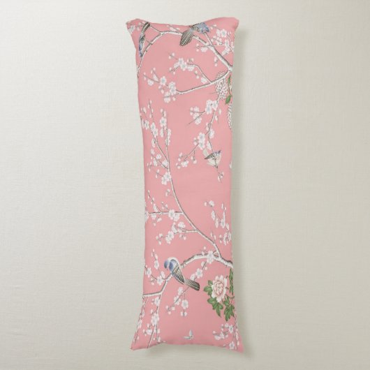 Coussins Longs Chinoiserie rose (Devant (Vertical))