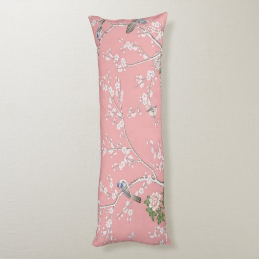 Coussins Longs Chinoiserie rose (Dos (Vertical))