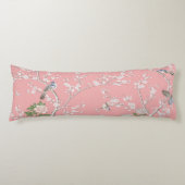 Coussins Longs Chinoiserie rose (Devant)