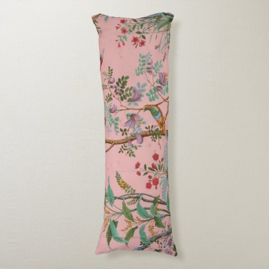 Coussins Longs Chinoiserie rose (Devant (Vertical))