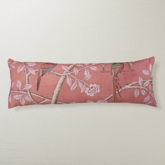 Coussins Longs Chinoiserie rose (Dos)