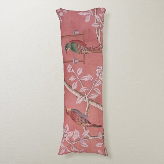 Coussins Longs Chinoiserie rose (Devant (Vertical))