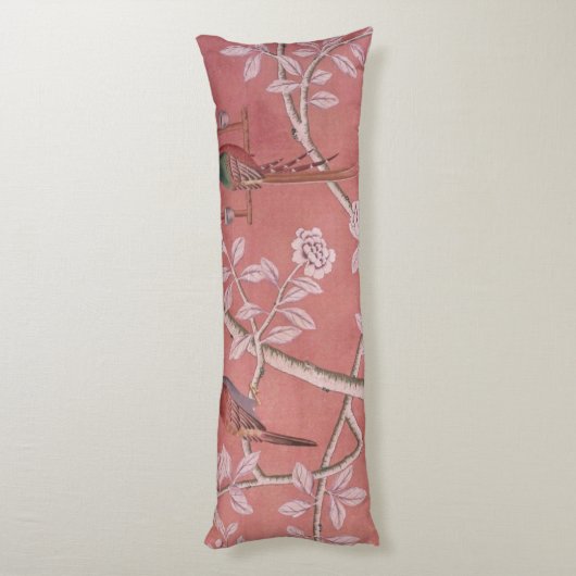 Coussins Longs Chinoiserie rose (Dos (Vertical))