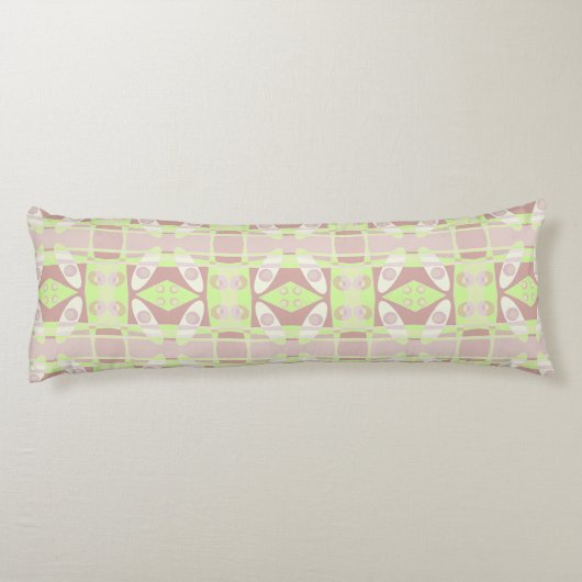 Coussins Longs Chintz bohème 103 Pastel Lime Vert Brown (Dos)