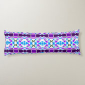 Coussins Longs Chintz bohème 10 violet turquoise (Dos)