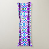 Coussins Longs Chintz bohème 10 violet turquoise (Devant (Vertical))