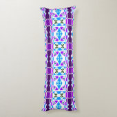 Coussins Longs Chintz bohème 10 violet turquoise (Dos (Vertical))