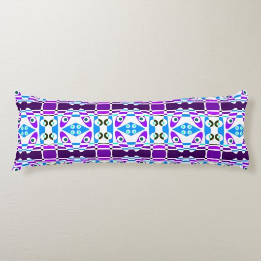 Coussins Longs Chintz bohème 10 violet turquoise (Devant)