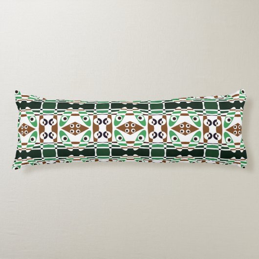 Coussins Longs Chintz bohème 28 Brown vert (Devant)