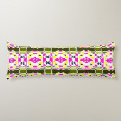 Coussins Longs Chintz bohème 39 Olive Jaune Fuchsia Rose (Devant)