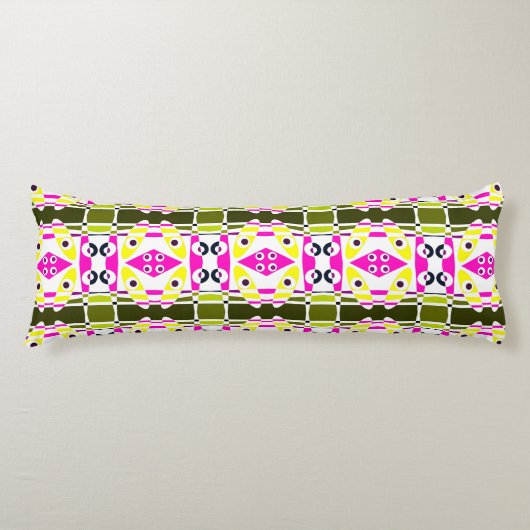 Coussins Longs Chintz bohème 39 Olive Jaune Fuchsia Rose (Devant)