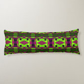 Coussins Longs Chintz bohème 57 Lime magenta (Dos)