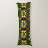 Coussins Longs Chintz bohème 57 Lime magenta (Devant (Vertical))