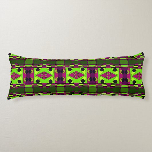 Coussins Longs Chintz bohème 57 Lime magenta (Devant)