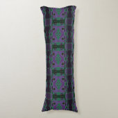 Coussins Longs Chintz bohème 63 violet vert noir blanc (Devant (Vertical))