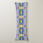 Coussins Longs Chintz bohème 75 bleu rose jaune (Devant (Vertical))
