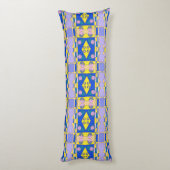 Coussins Longs Chintz bohème 75 bleu rose jaune (Dos (Vertical))