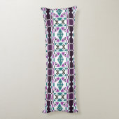 Coussins Longs Chintz bohème 7 Turquoise pourpre (Dos (Vertical))