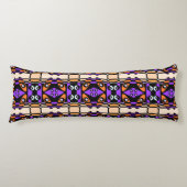 Coussins Longs Chintz bohème 86 Orange violet noir (Devant)