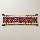 Coussins Longs Chintz Bohème 91 Orange Rose Peach Noir (Devant)