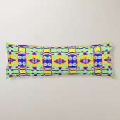 Coussins Longs Chintz bohème 95 Bleu Jaune Vert Violet (Dos)