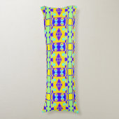 Coussins Longs Chintz bohème 95 Bleu Jaune Vert Violet (Devant (Vertical))